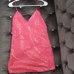 Pink sequin dress